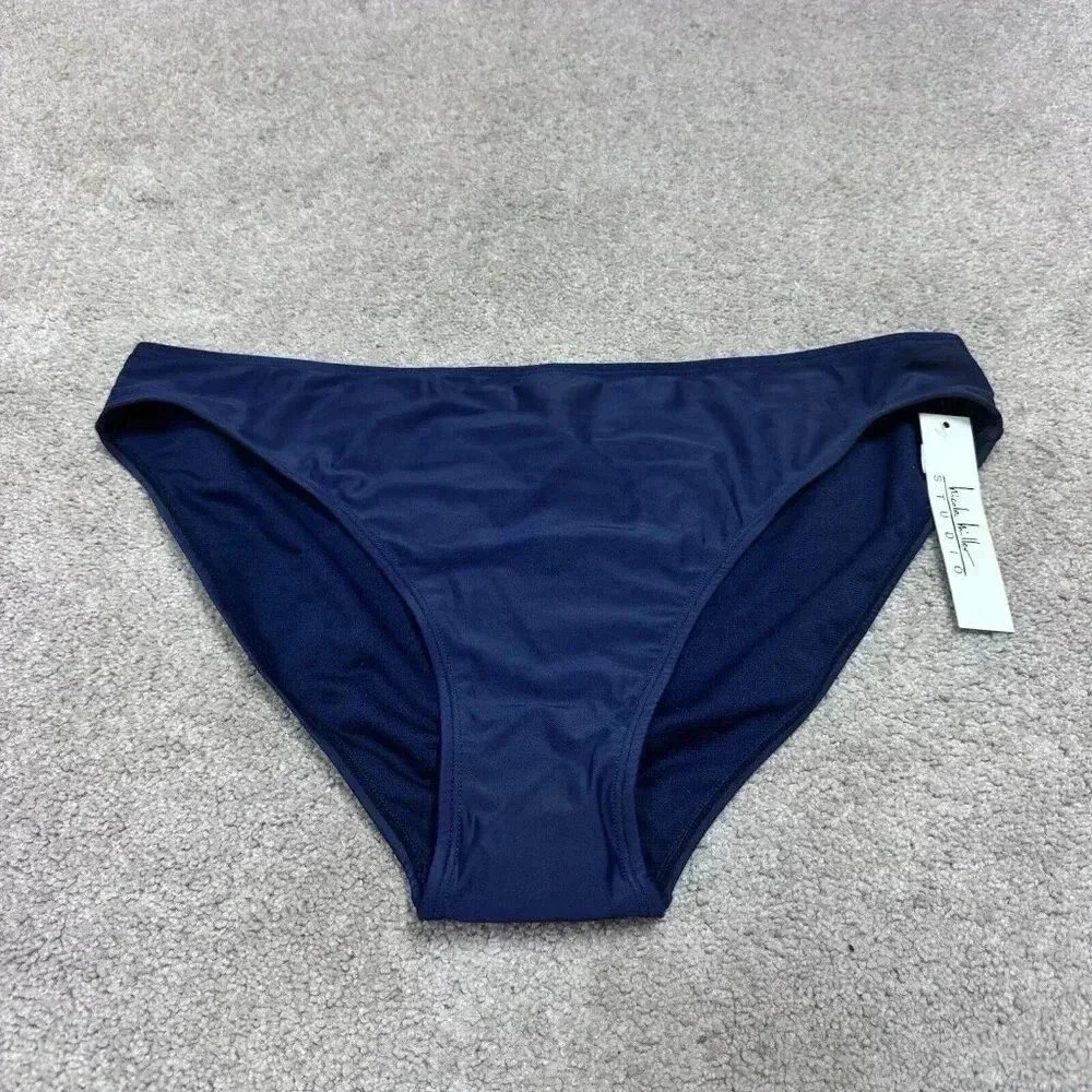 Nicole Miller Swimsuit Bottoms Blue Women’s Size XL NWT